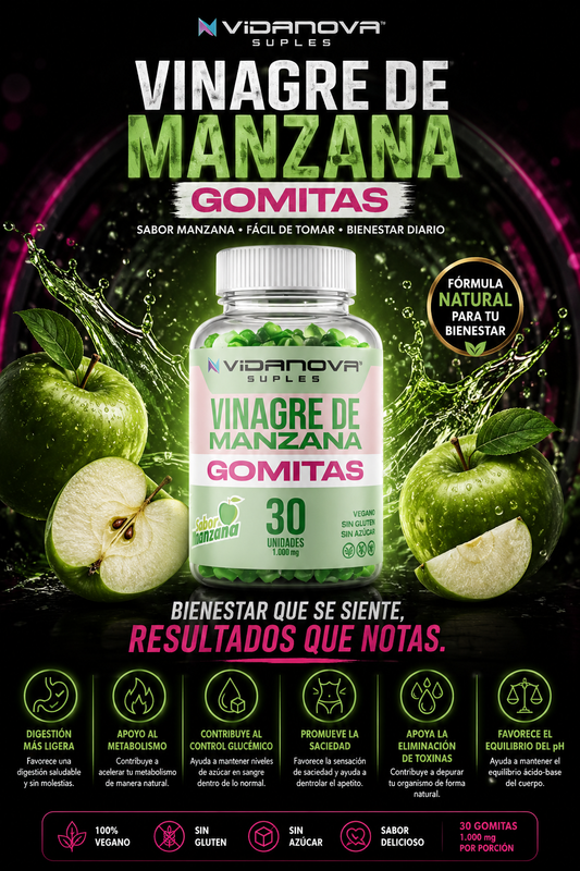 GOMITAS VINAGRE DE MANZANA 1000MG